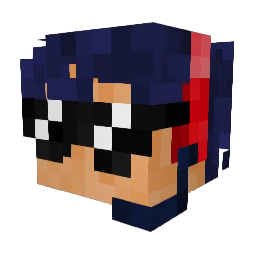H3LLAXE Minecraft avatar head, 3D render