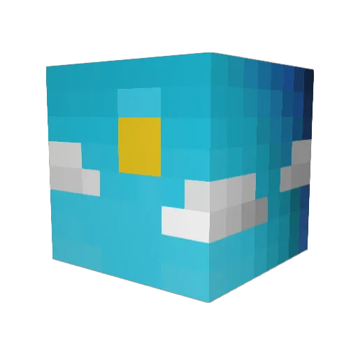 H3M1_V_R45T4 Minecraft avatar head, 3D render