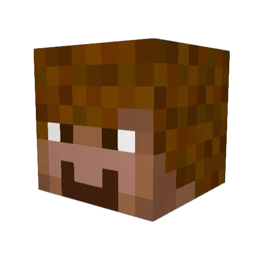 H3R0xx Minecraft avatar head, 3D render