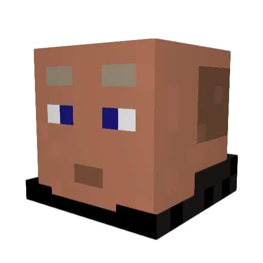 H3R5T4D Minecraft avatar head, 3D render