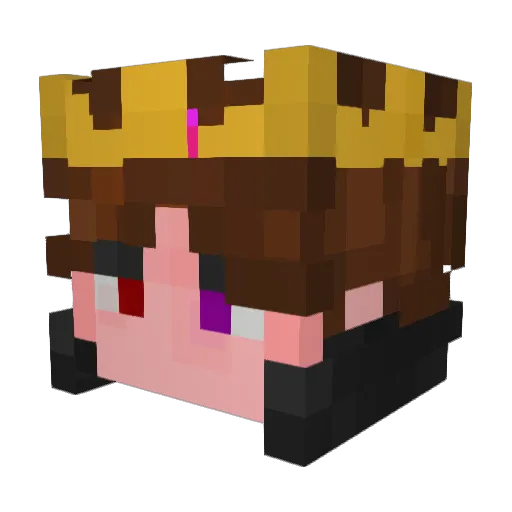 H3RDI Minecraft avatar head, 3D render