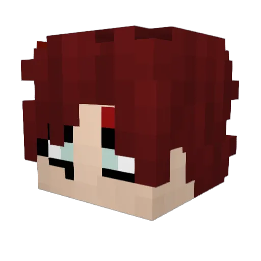 H3RIA Minecraft avatar head, 3D render