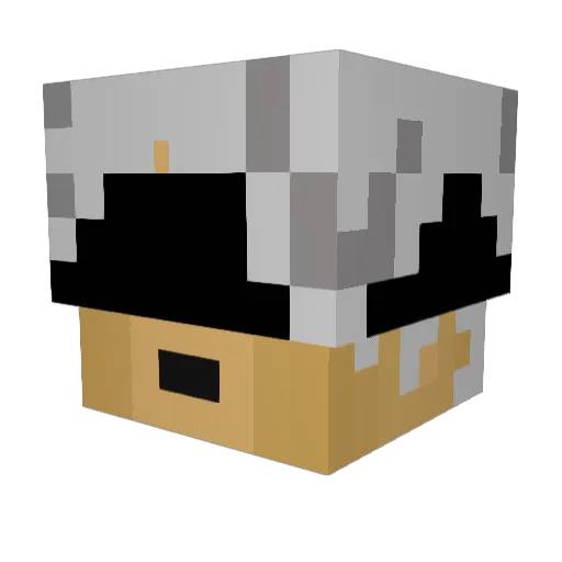 H3SVF Minecraft avatar head, 3D render