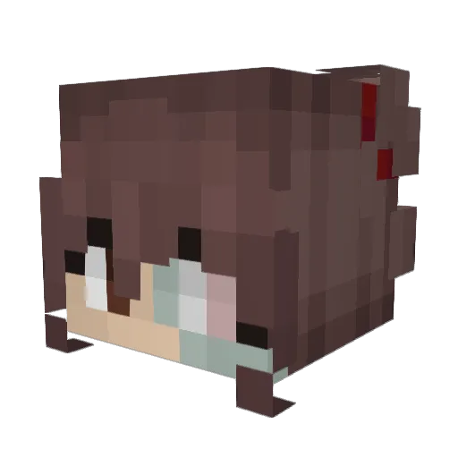 H3ebieChibies Minecraft avatar head, 3D render