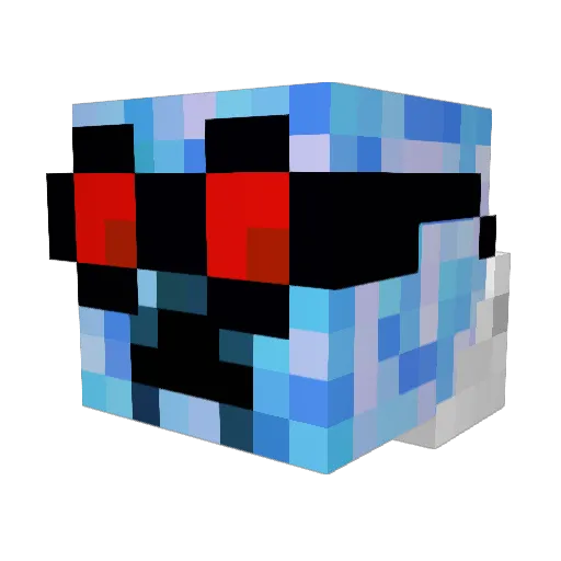 H3he69 Minecraft avatar head, 3D render