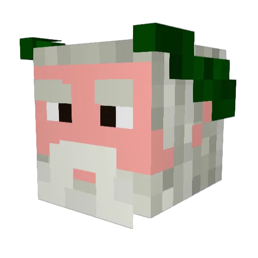 H3lias Minecraft avatar head, 3D render