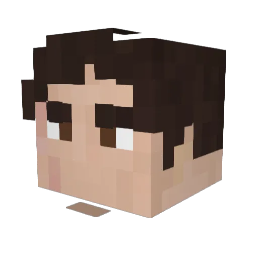 H3lios Minecraft avatar head, 3D render