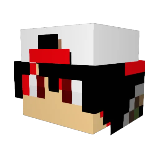H3llStab Minecraft avatar head, 3D render
