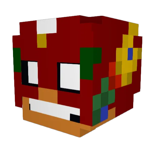 H3n1x Minecraft avatar head, 3D render