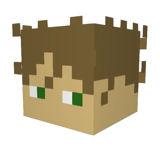 H3nr1derDritte Minecraft avatar head, 3D render
