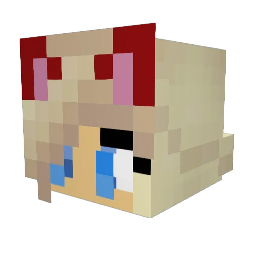 H3ntaiCrocs Minecraft avatar head, 3D render
