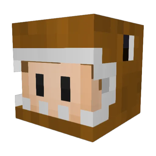 H3s_beast Minecraft avatar head, 3D render
