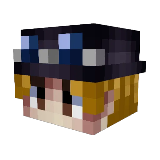 H3sitant Minecraft avatar head, 3D render