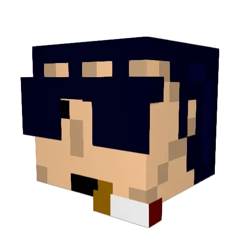 H3xu5 Minecraft avatar head, 3D render