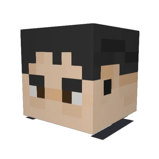 H3zy Minecraft avatar head, 3D render
