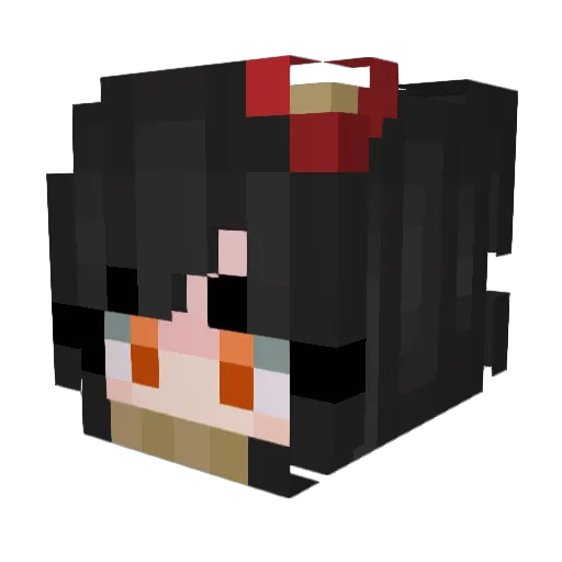 H41MY Minecraft avatar head, 3D render