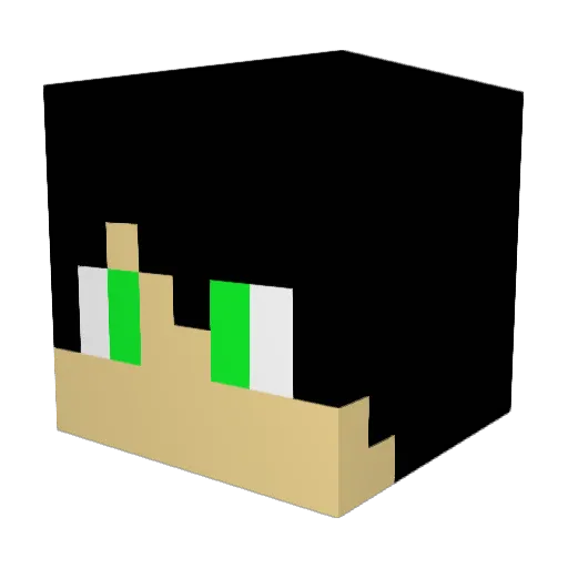H4B4N Minecraft avatar head, 3D render