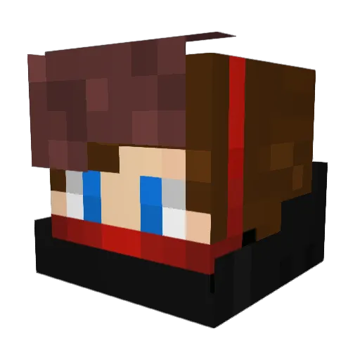 H4D3S04 Minecraft avatar head, 3D render