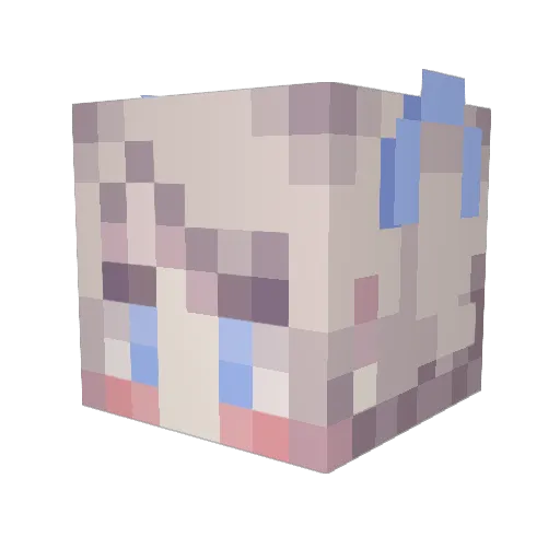 H4MUGE Minecraft avatar head, 3D render