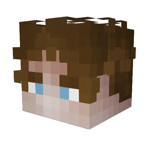 H4R4 Minecraft avatar head, 3D render
