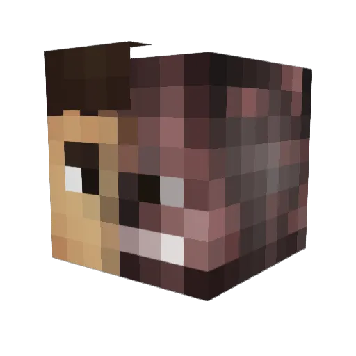 H4RF Minecraft avatar head, 3D render