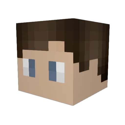 H4ch1Roku Minecraft avatar head, 3D render