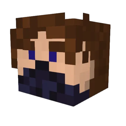 H4leks Minecraft avatar head, 3D render