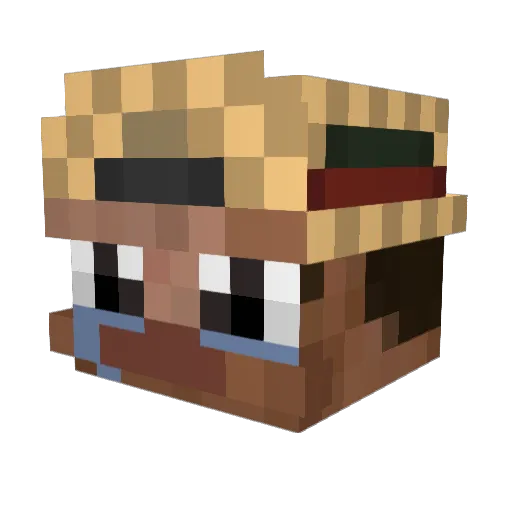 H4mbean Minecraft avatar head, 3D render