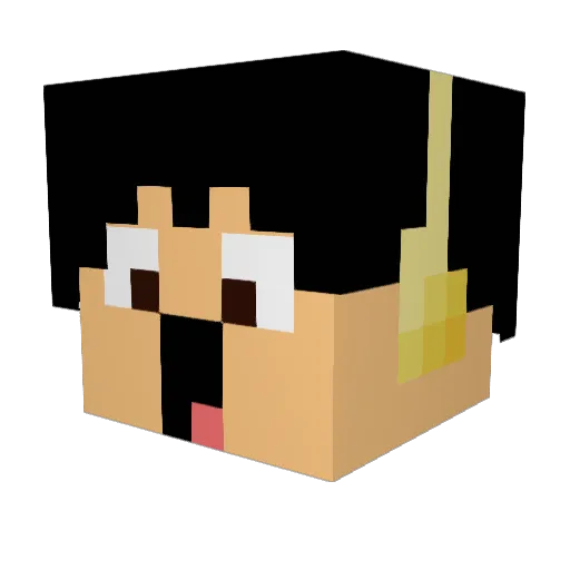 H4nen Minecraft avatar head, 3D render