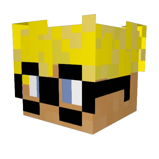 H4nsy Minecraft avatar head, 3D render