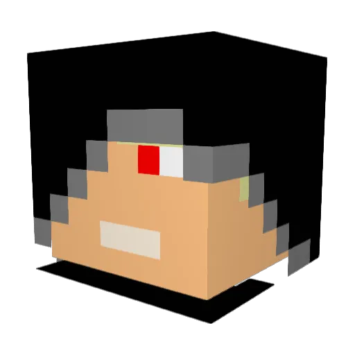 H4ppyman777 Minecraft avatar head, 3D render