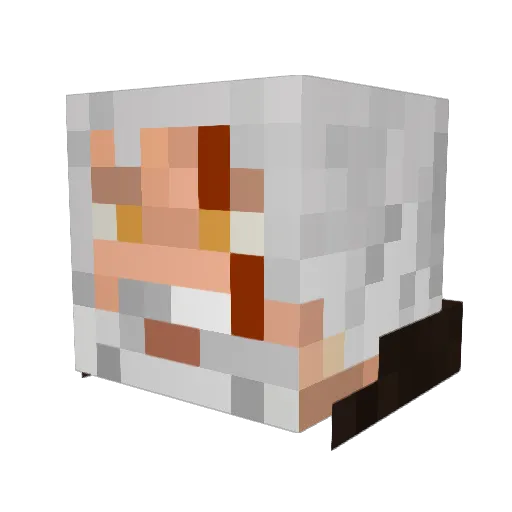H4rkey Minecraft avatar head, 3D render