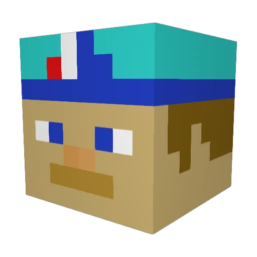 H4rkn355 Minecraft avatar head, 3D render