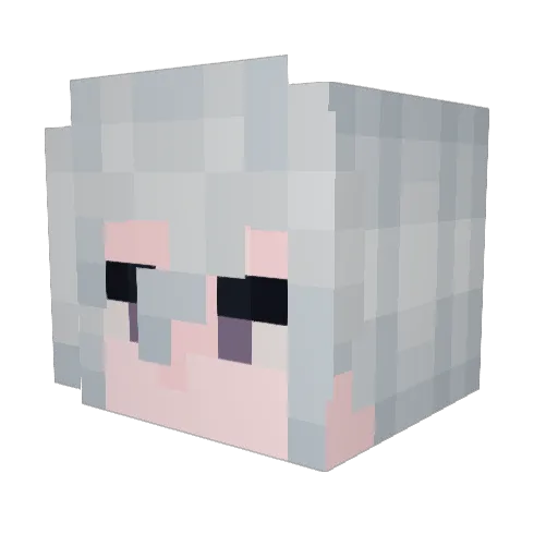 H4shii Minecraft avatar head, 3D render
