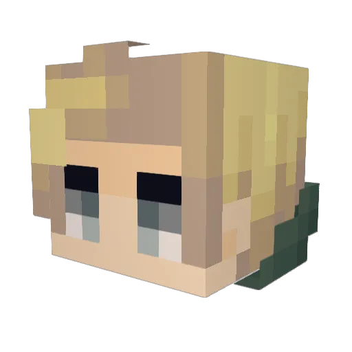H5WR Minecraft avatar head, 3D render