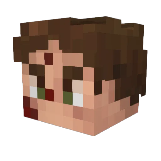 H7029 Minecraft avatar head, 3D render