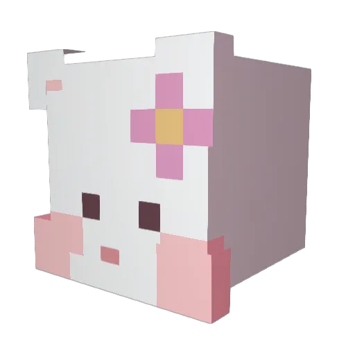 H704 Minecraft avatar head, 3D render