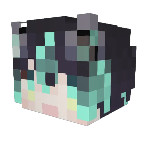 H79Cc Minecraft avatar head, 3D render