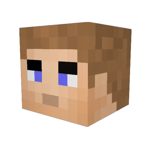H7Delta Minecraft avatar head, 3D render
