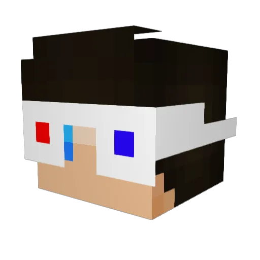 H7R5 Minecraft avatar head, 3D render