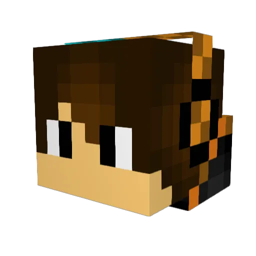 H971 Minecraft avatar head, 3D render