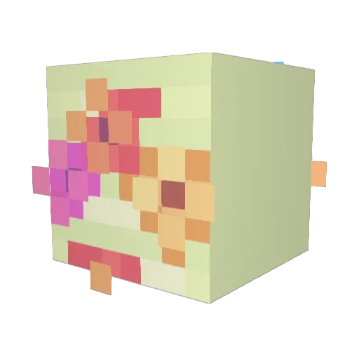 HA222 Minecraft avatar head, 3D render
