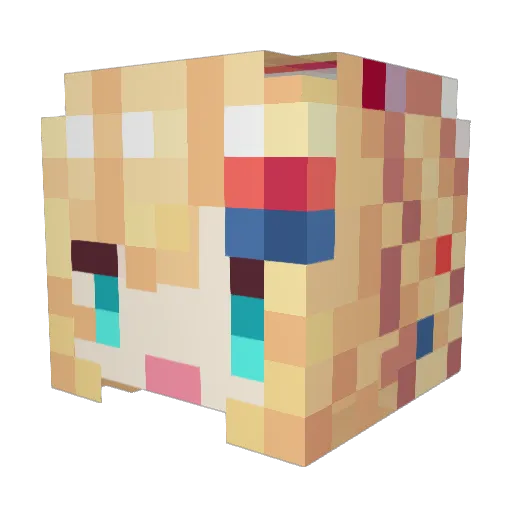 HAACHAMA810 Minecraft avatar head, 3D render