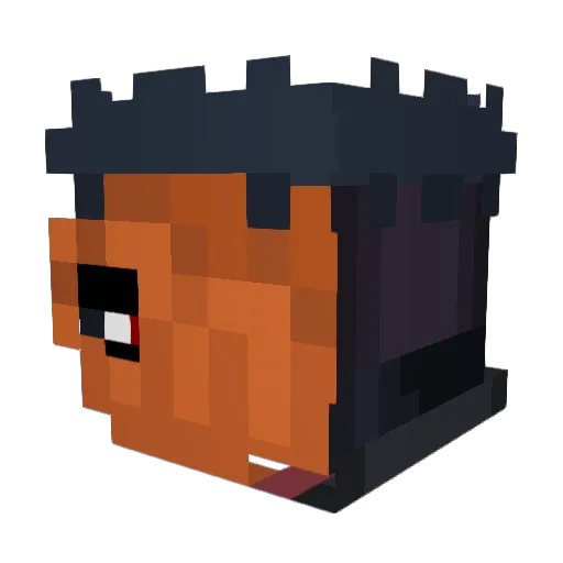 HAAJD Minecraft avatar head, 3D render