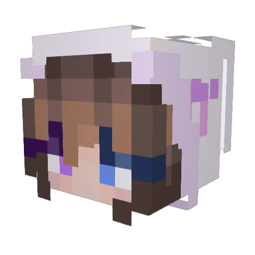 HAARTY Minecraft avatar head, 3D render