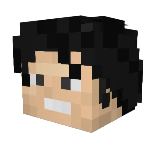 HABAXD Minecraft avatar head, 3D render