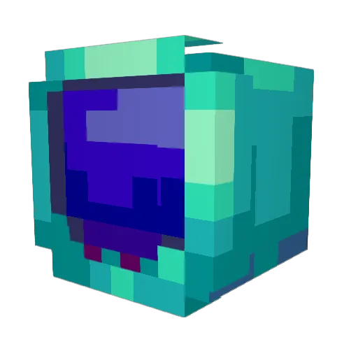 HACK1NG Minecraft avatar head, 3D render