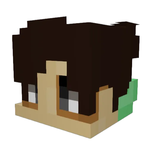 HACKERbOI8 Minecraft avatar head, 3D render