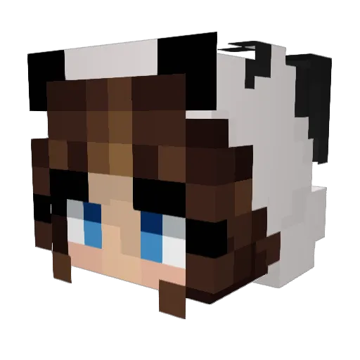 HACTEHA Minecraft avatar head, 3D render
