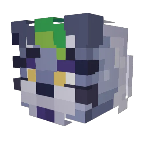 HADES3128 Minecraft avatar head, 3D render
